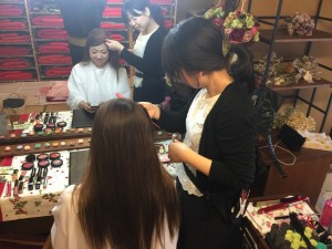 ヘアセット　メイク　結２