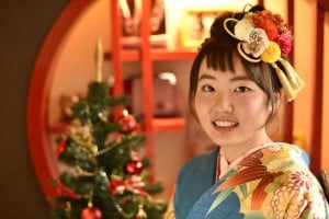 前撮り撮影　クリスマス　振袖