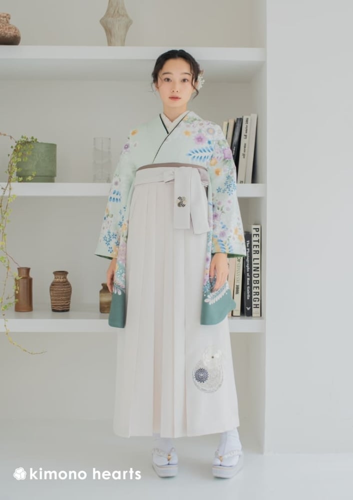 白袴　水色　卒業式　卒業袴