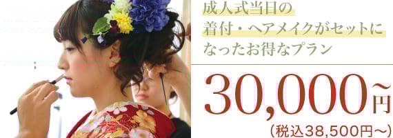 成人式当日イメージ写真 30,000円〜（税込33,000円〜）